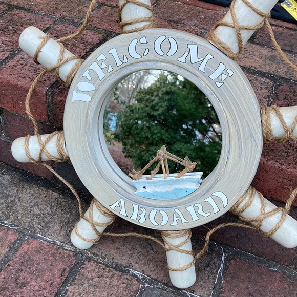 Welcome aboard mirror with boat - Picture 8 of 8